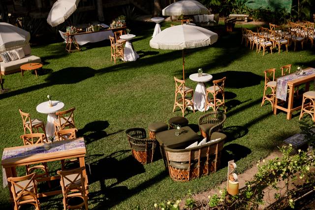Distillery garden set up