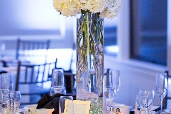 Raised floral centerpiece