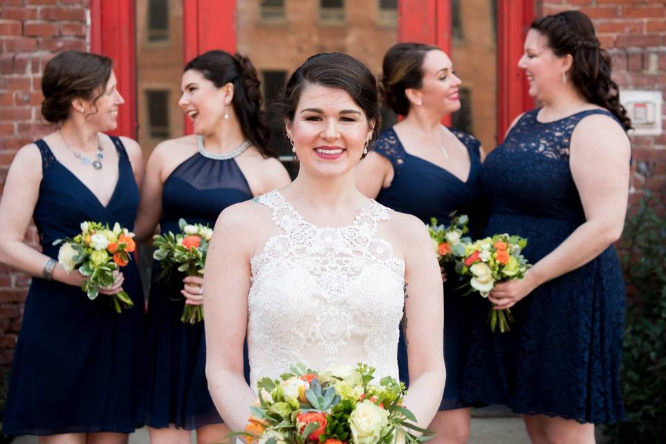 Bride and bridesmaids - J. Benson Photo