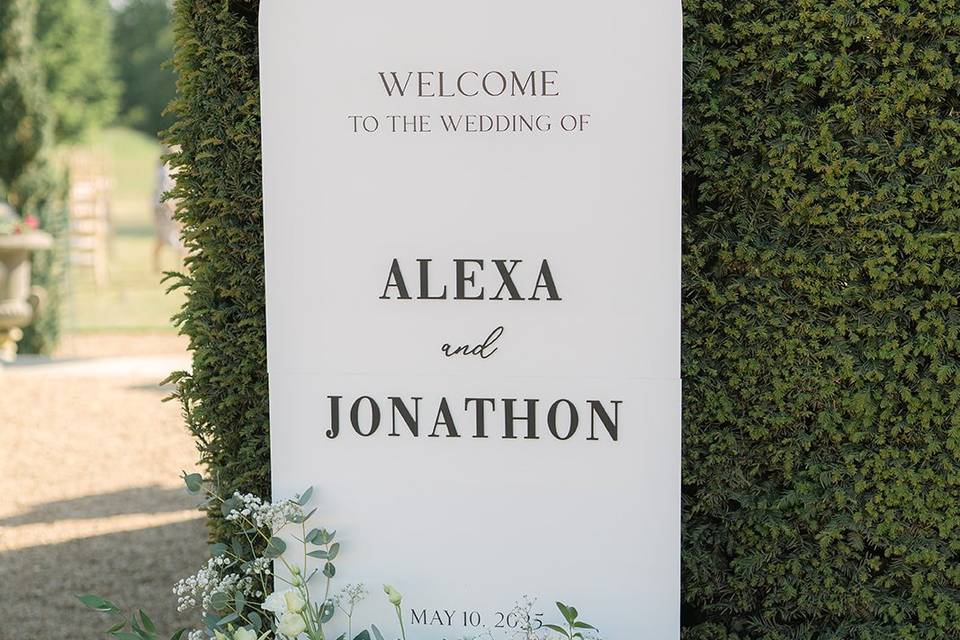 Ceremony Signage
