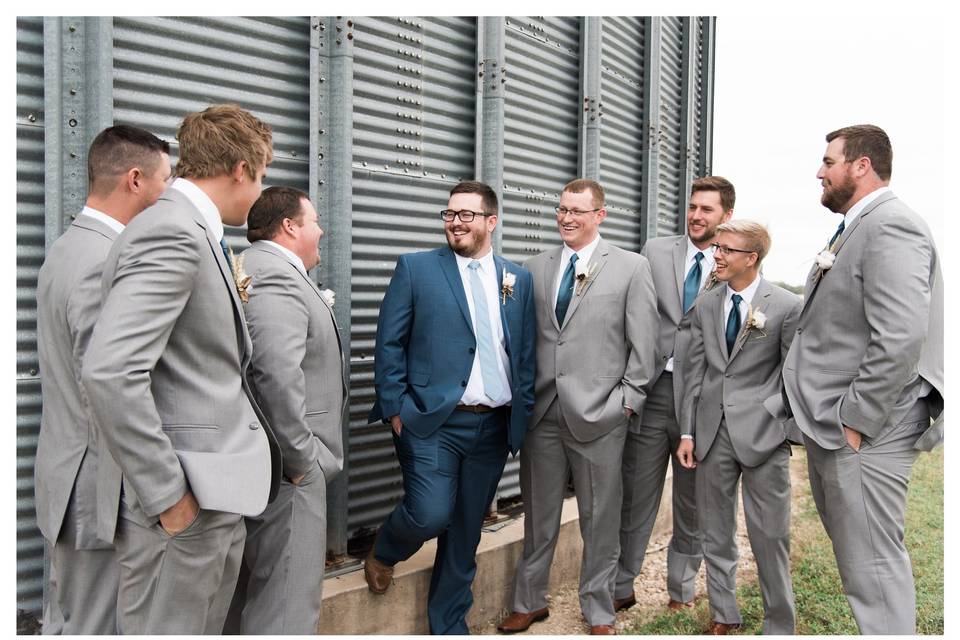 Groom and his groomsmen