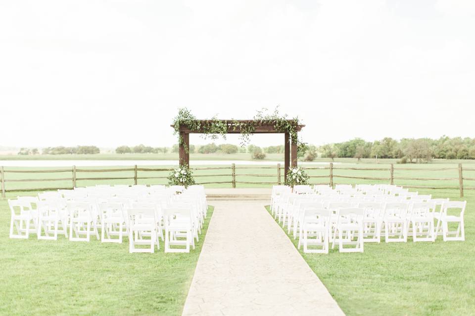 Wedding ceremony area