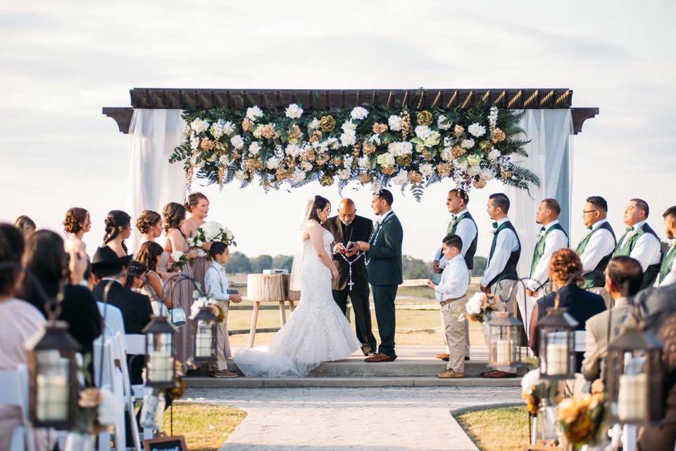 Outdoor wedding ceremony