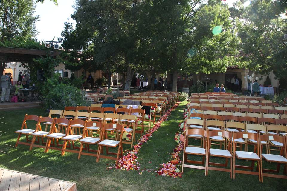 Wedding ceremony setup