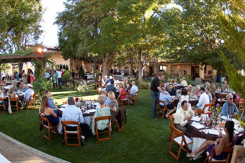 Outdoor wedding reception