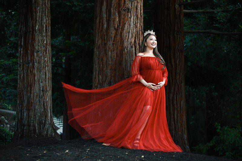 Maternity shoot makeup + hair