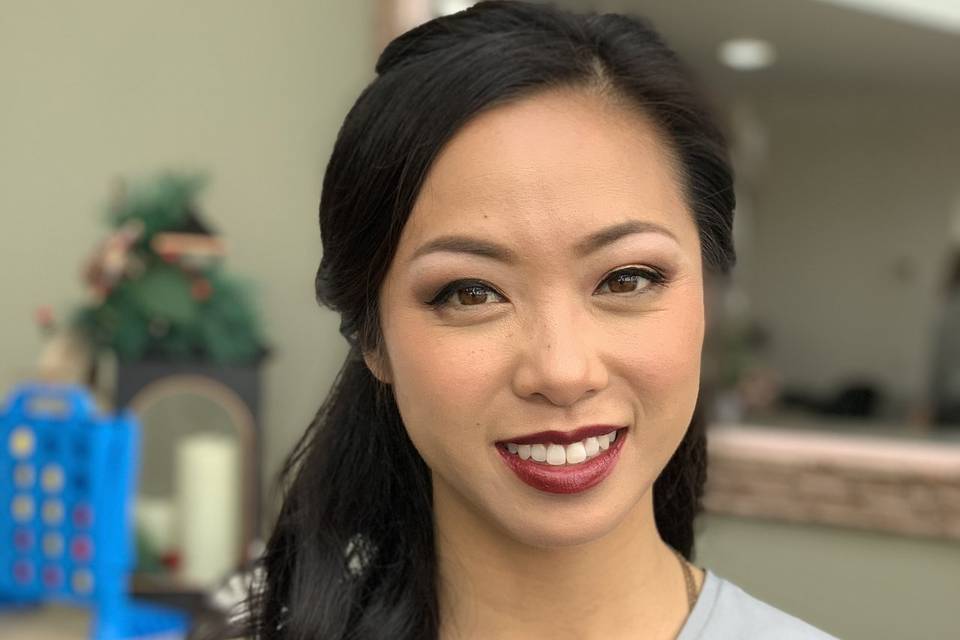 Bridal party makeup and hair