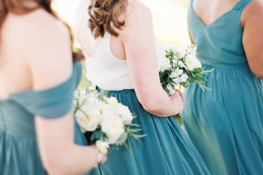 Bridesmaids at ceremony