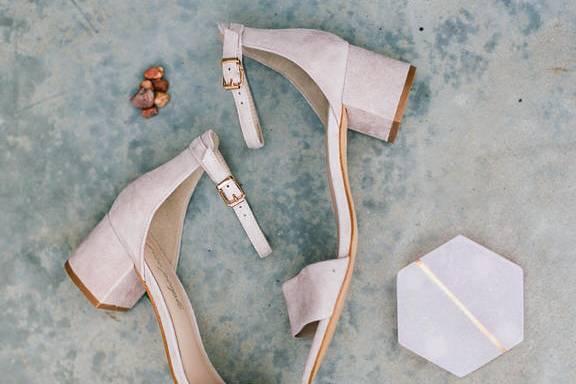 Pink Wedding Shoes detail