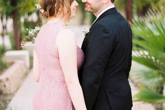 Wedding couple - pink dress