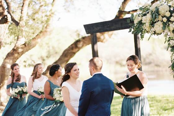 Couple at ceremony