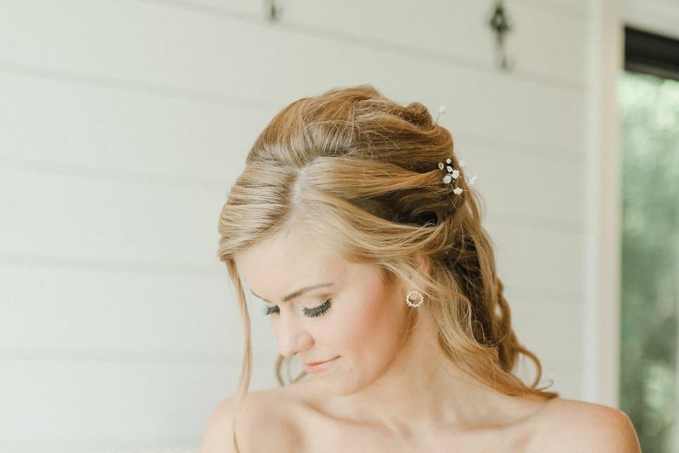 Bride with bouquet