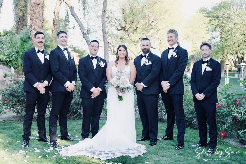 Bride and groomsmen