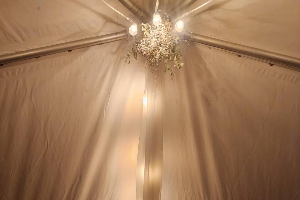 Tent drapery