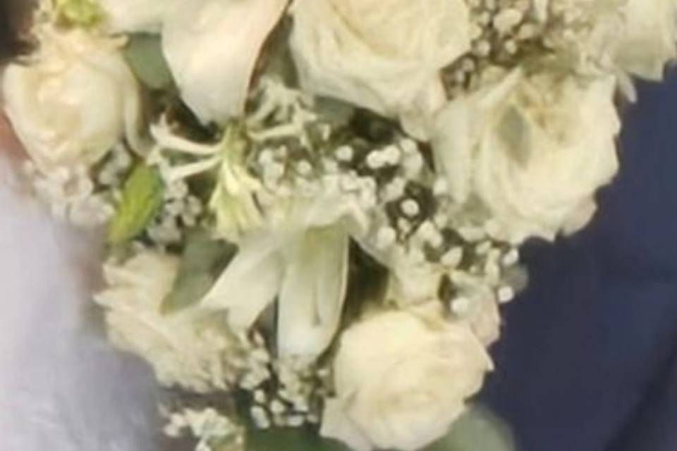 Cascading  bridal bouquet