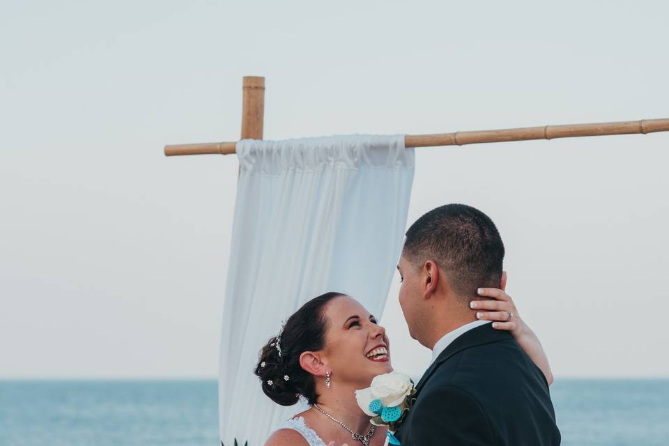 First dance on the beach
