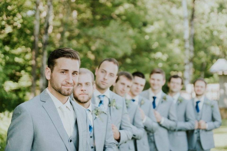 Groom and his groomsmen