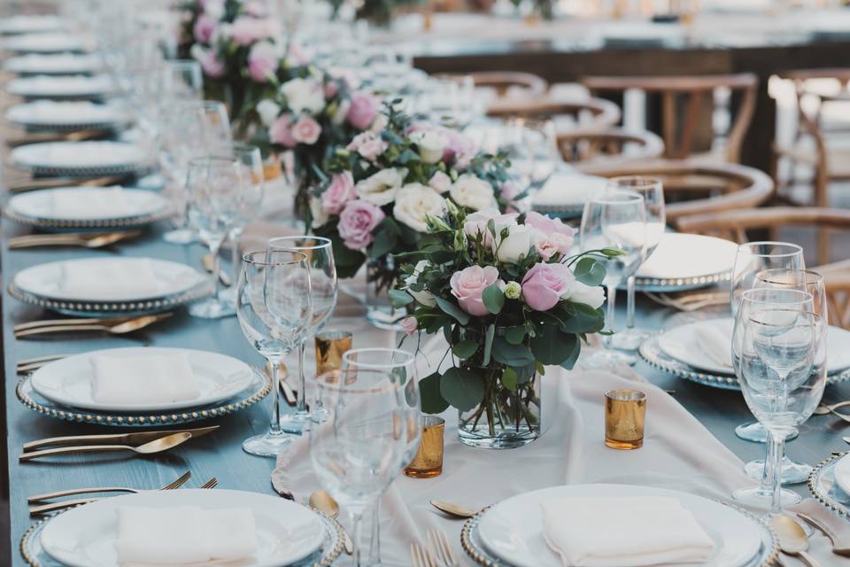 Elegant Wedding Dinner Set-up