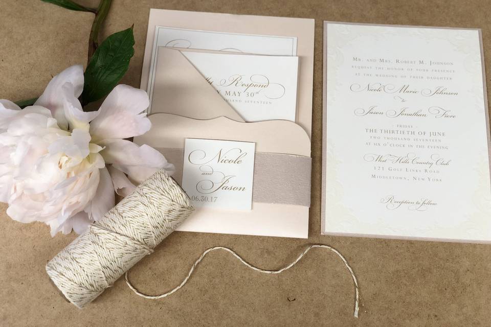 Baby pink invitation