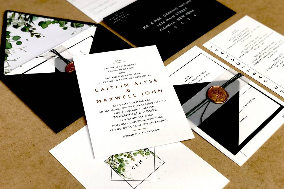 Gold Foil, Black & White