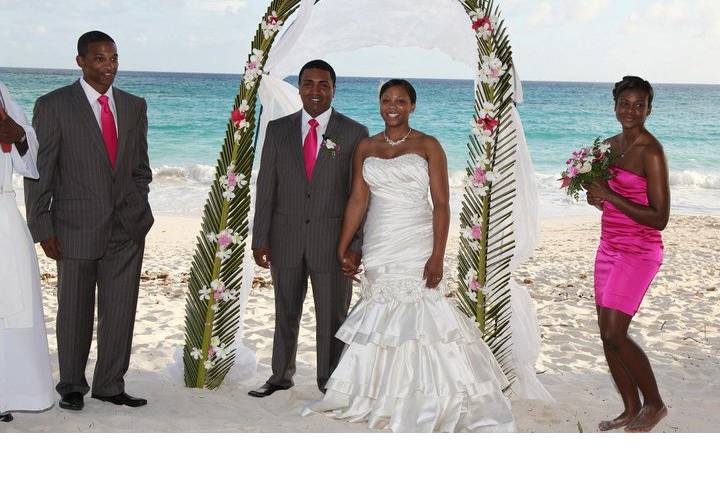 Barbados beach wedding