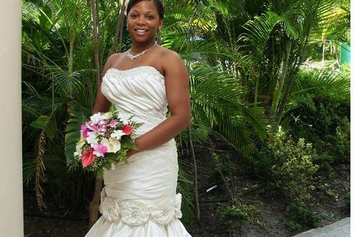 Beautiful bride in Barbados