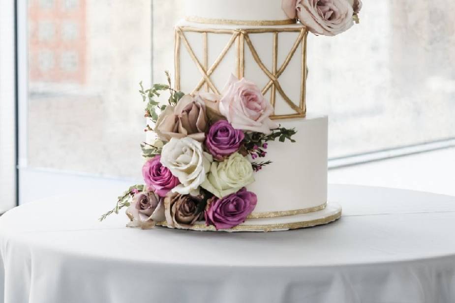 Geometric wedding cake.