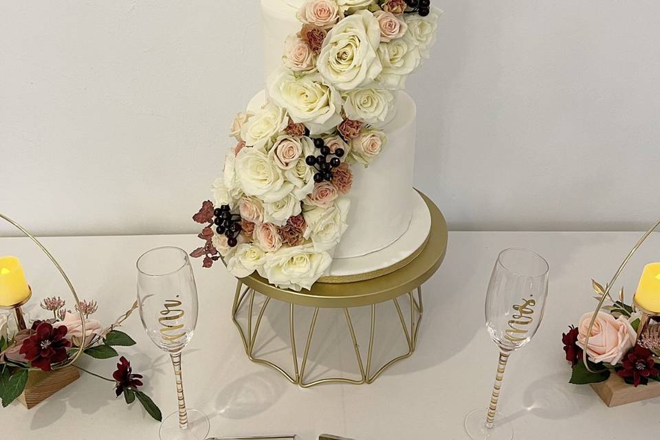 Pink and mauve fall wedding ca