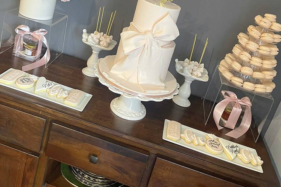 Bridal shower dessert table
