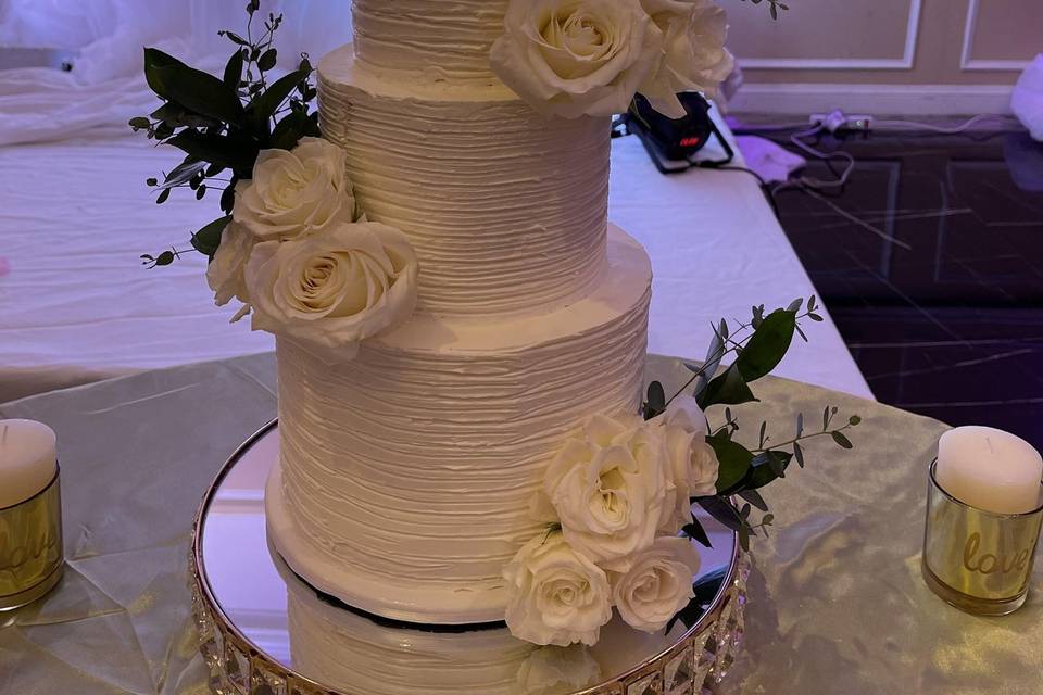 Buttercream and fresh florals