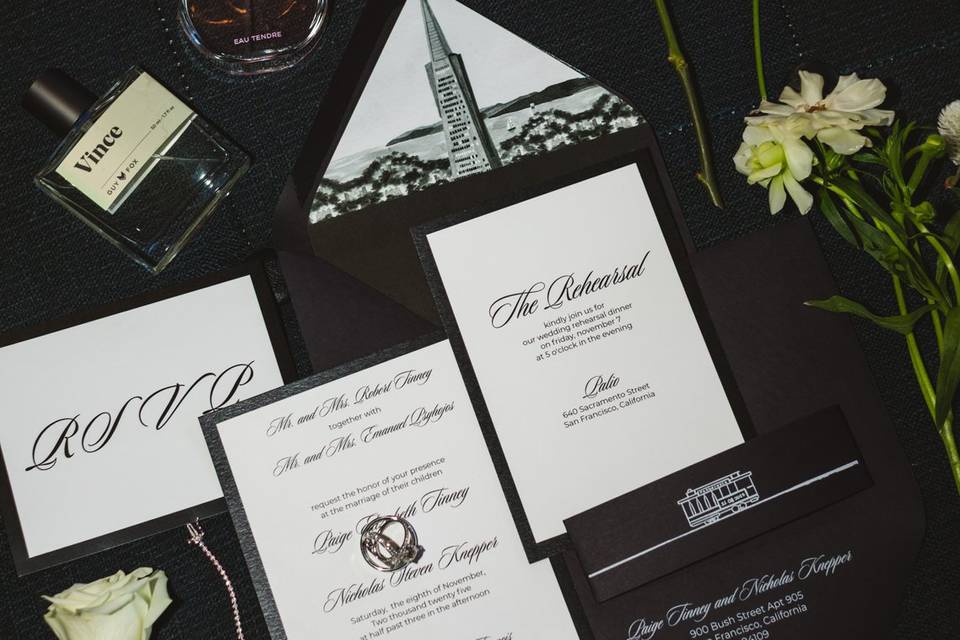 Bespoke wedding invitations