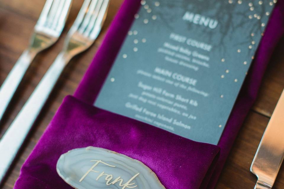 Jewel Toned Place Setting