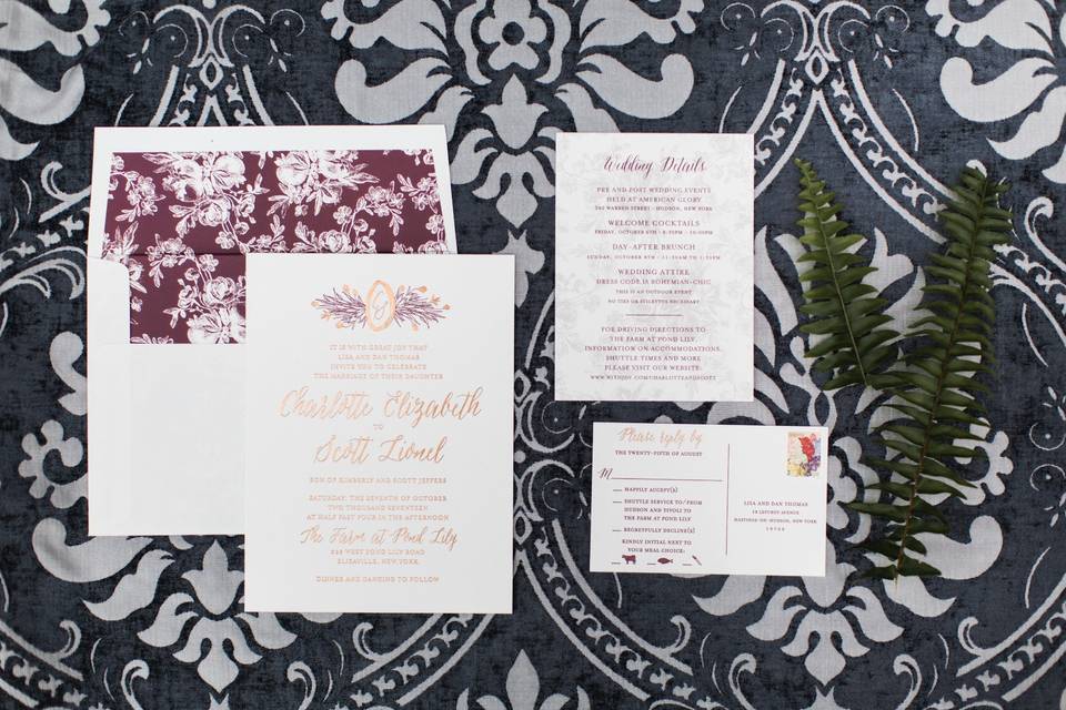 Boho Wedding Invite Suite