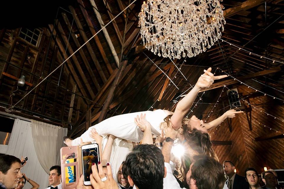 Crowd Surfing Bride!