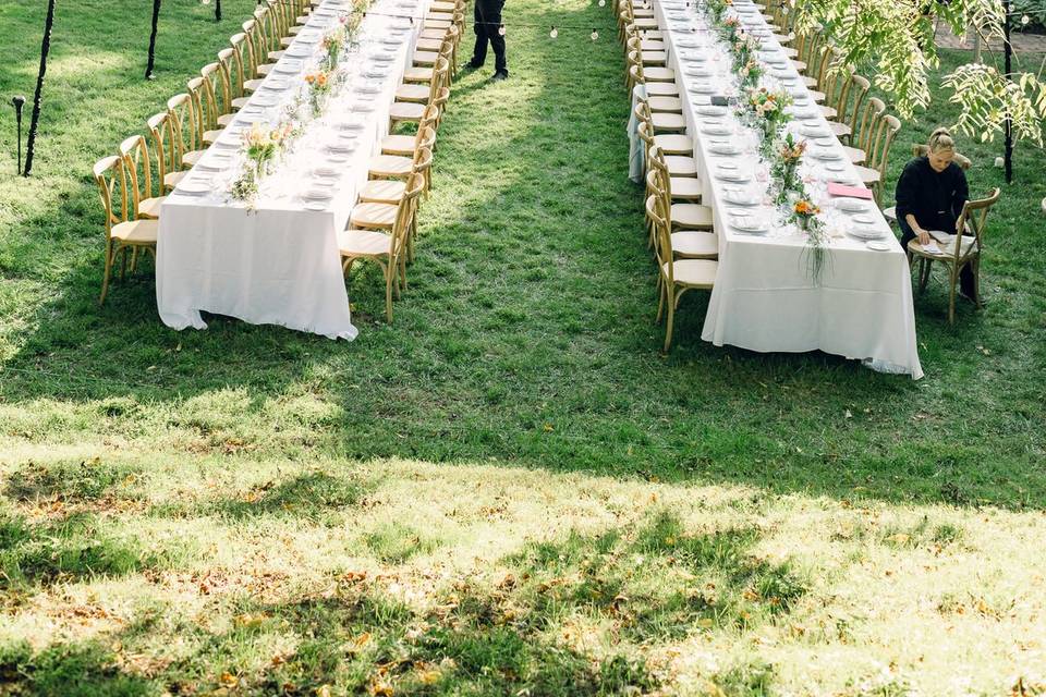 Intimate backyard weddings