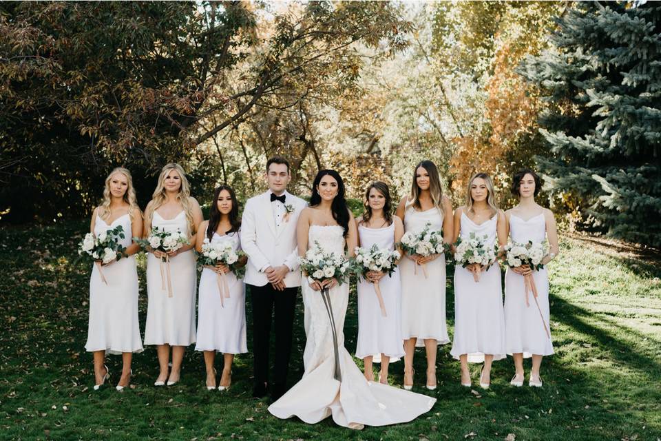 Bridal Party in White