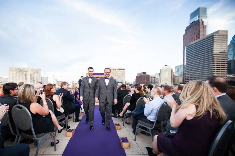 Rooftop Deck ceremony