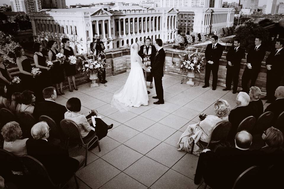 Rooftop Deck ceremony