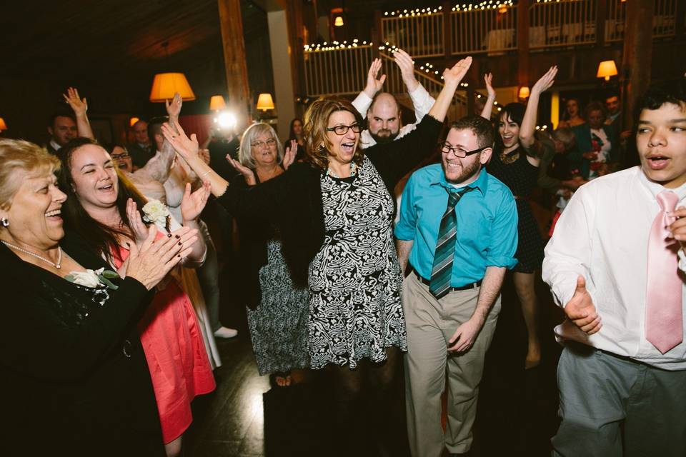 Guests dancing