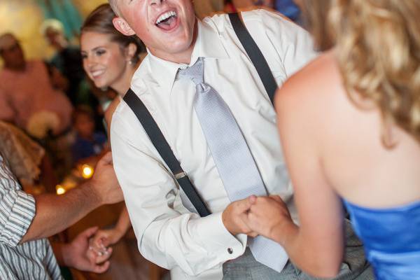 Groom and bride dancing