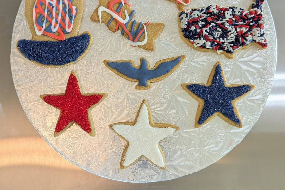 4th of July sugar cookies