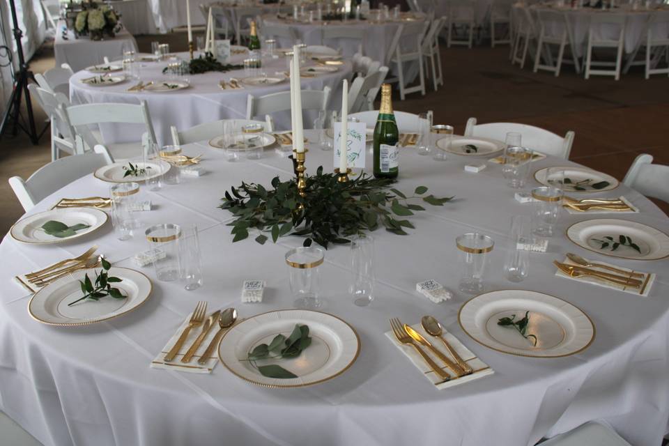 Elegant reception setup