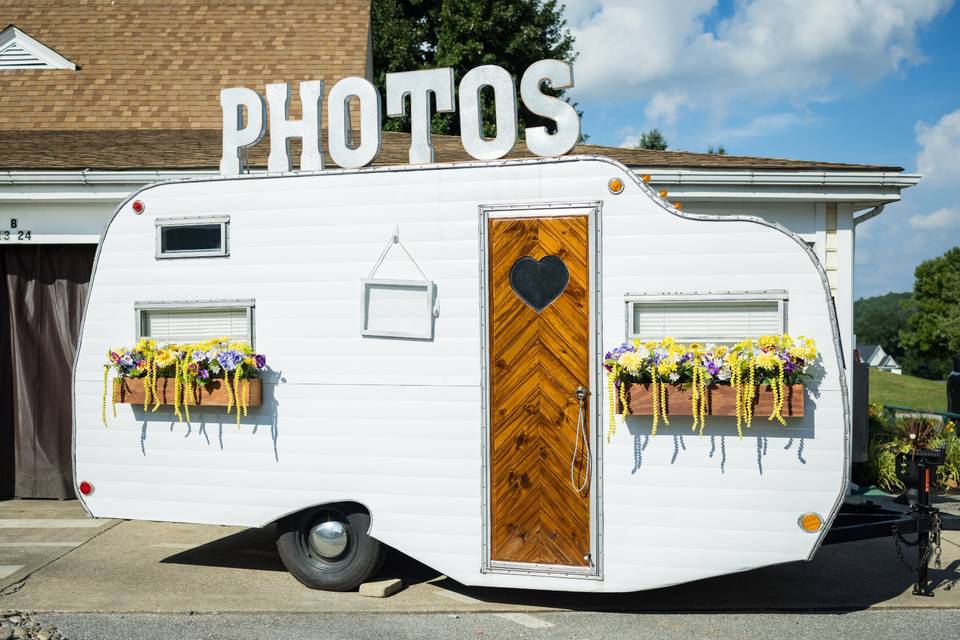 Rustic photo booth