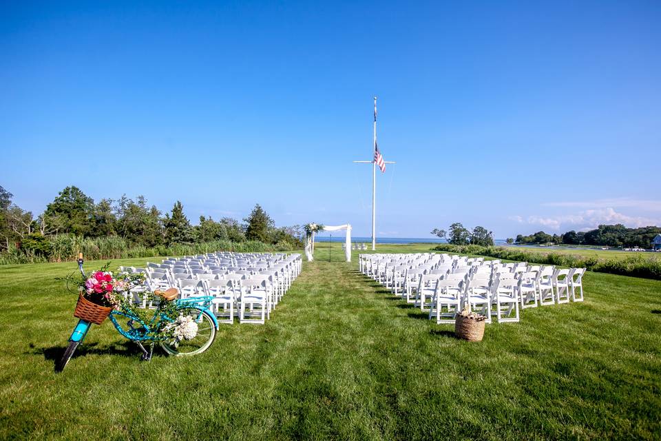 Wedding ceremony setup