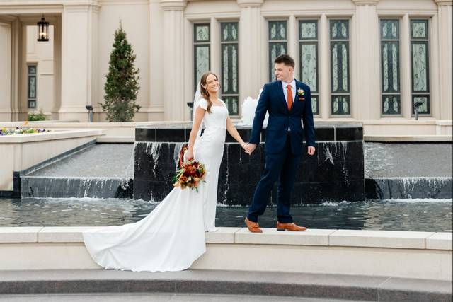 Walking by the fountain