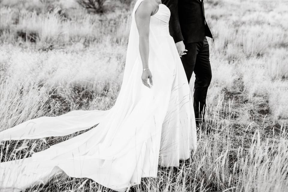 Walking through the field