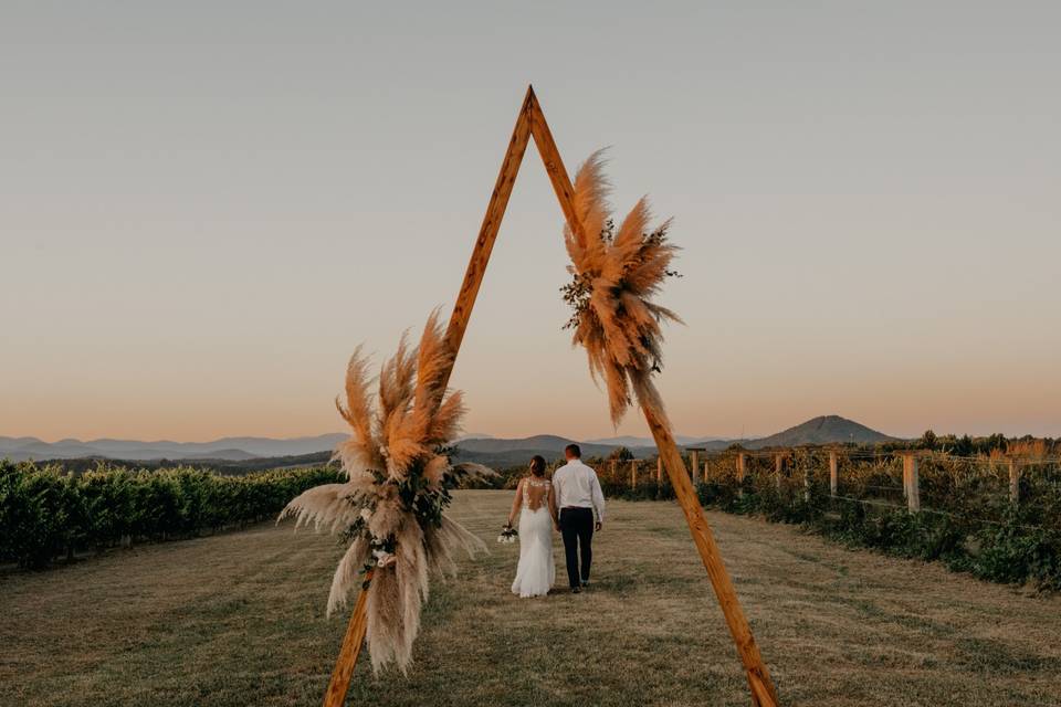 Private sunset vow reading