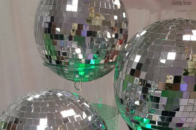 Illuminated disco ball centerpiece