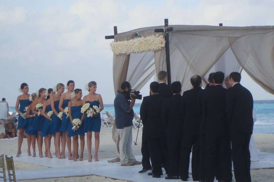 A waterfront ceremony