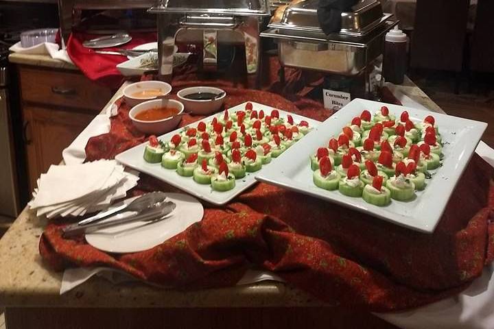 Appetizers in house setting